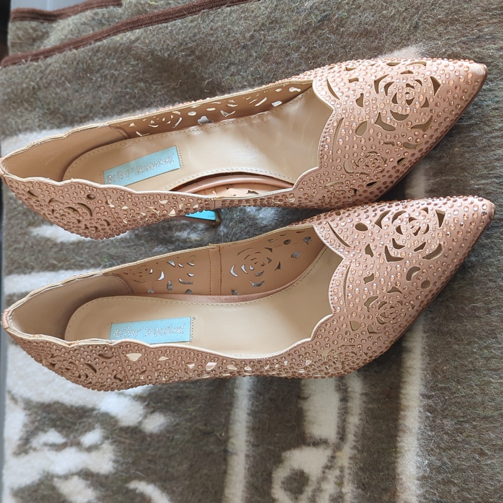 Bestey Johnson Wedding Champagne Gold Heels
